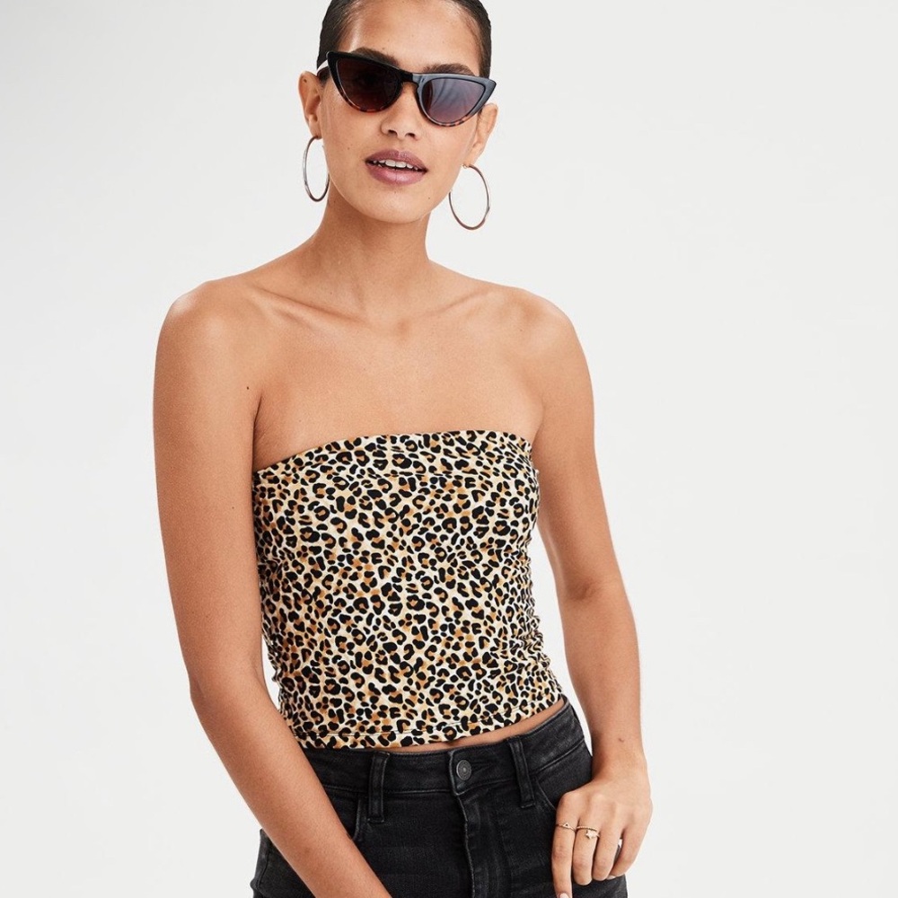 American Eagle Outfitters Cheetah Print Tube Top